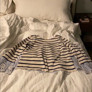 Sea New York striped shirt with eyelet accents